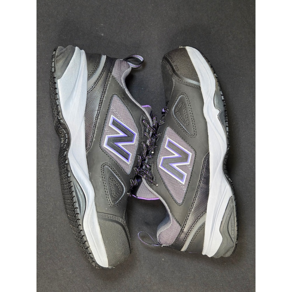 New Balance 627v2 Industrial Steel Toe Work Shoes Womens 8 Black Purple WID627R2